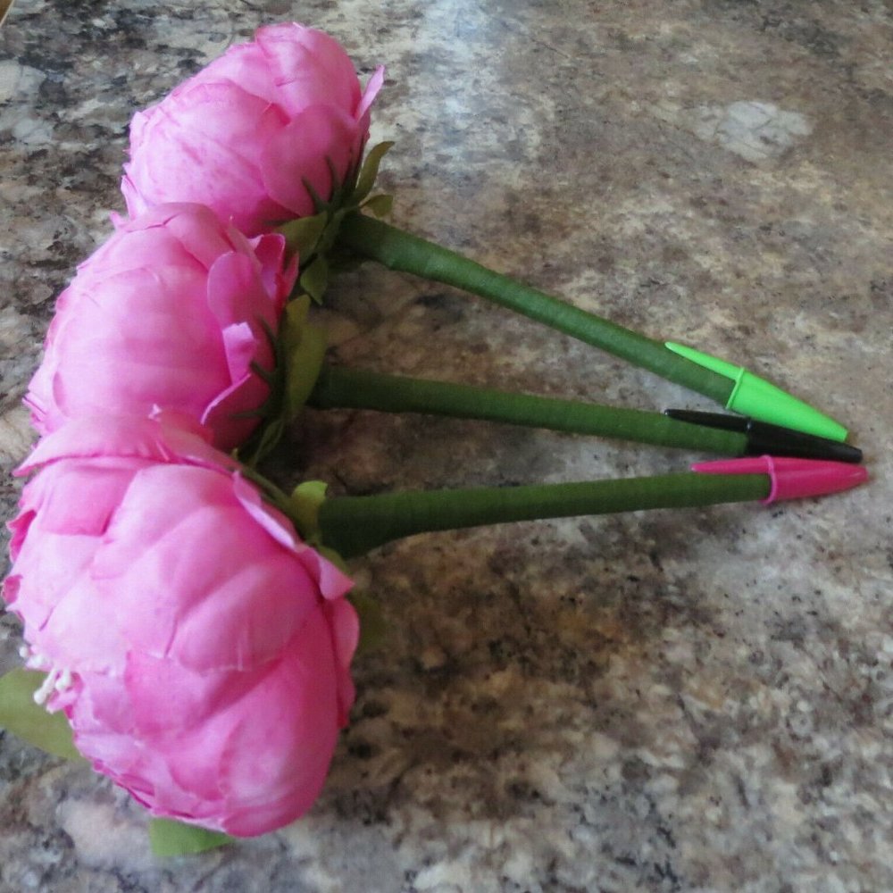 Alaska Pink Peony Pen Handmade in the USA - Picture 2 of 4